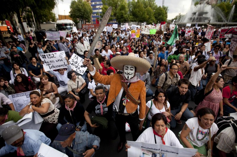 APTOPIX Mexico Students Protest