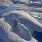 Meltwater on surface of Columbia Glacier, Columbia Bay, Alaska, June 20, 2008