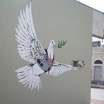 Palestine 2005 Banksy_-_Armoured_Peace_Dove (2)