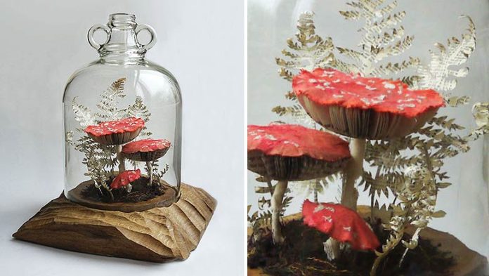 Les délicates sculptures en papier recyclé de Kate Kato