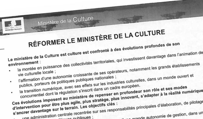 Une fuite dévoile la volonté du gouvernement de s’attaquer à la Culture