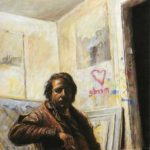 1972 – Jürg Kreienbühl, autoportrait après une bagarre, pastel, 77 x 66 cm