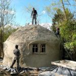 Construction-Kerterre-dôme-bambou