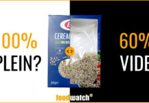 Des paquets d’aliments à moitié vides. 7 marques épinglées !