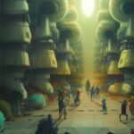 Dystopische_Schädel-Stadt