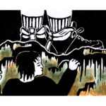 @cocoroupi Montagnes Gouache et linogravure sur papier 10,24 cm x 800 Janvier 2026